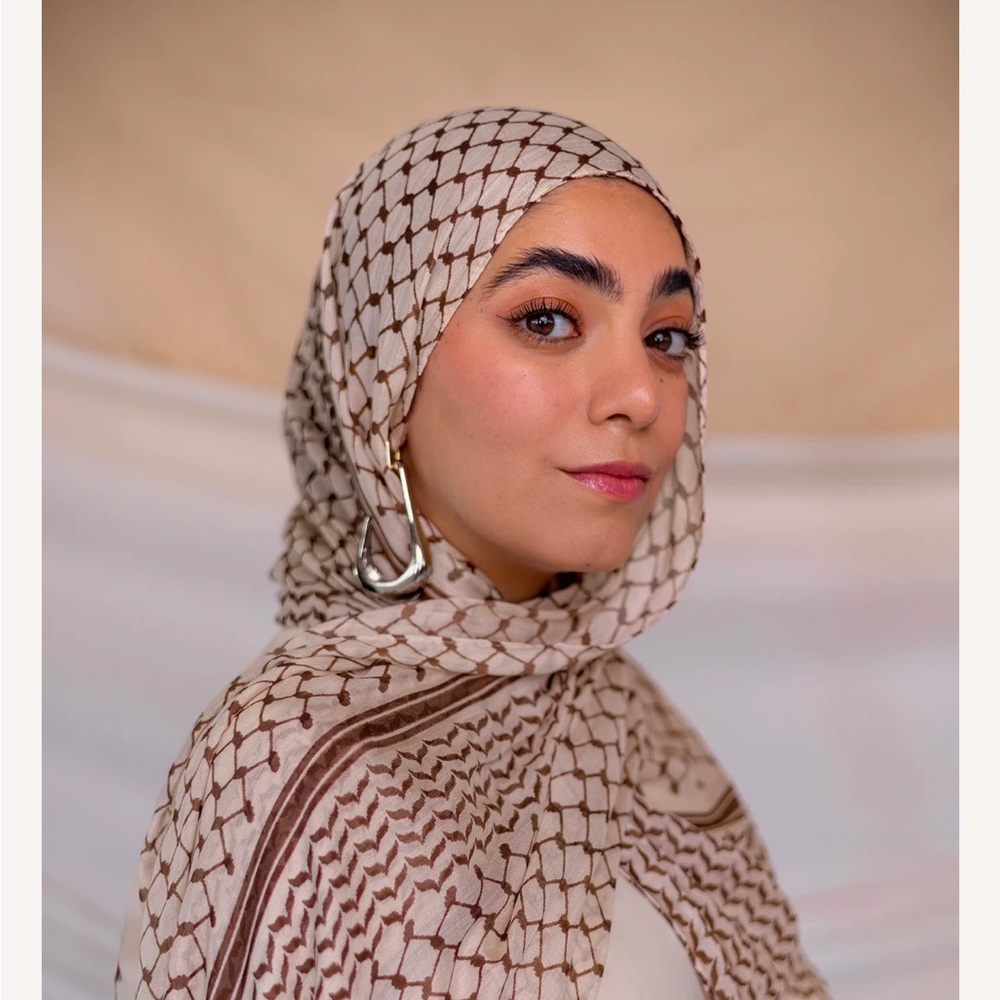 Vela brown keffiyah mini